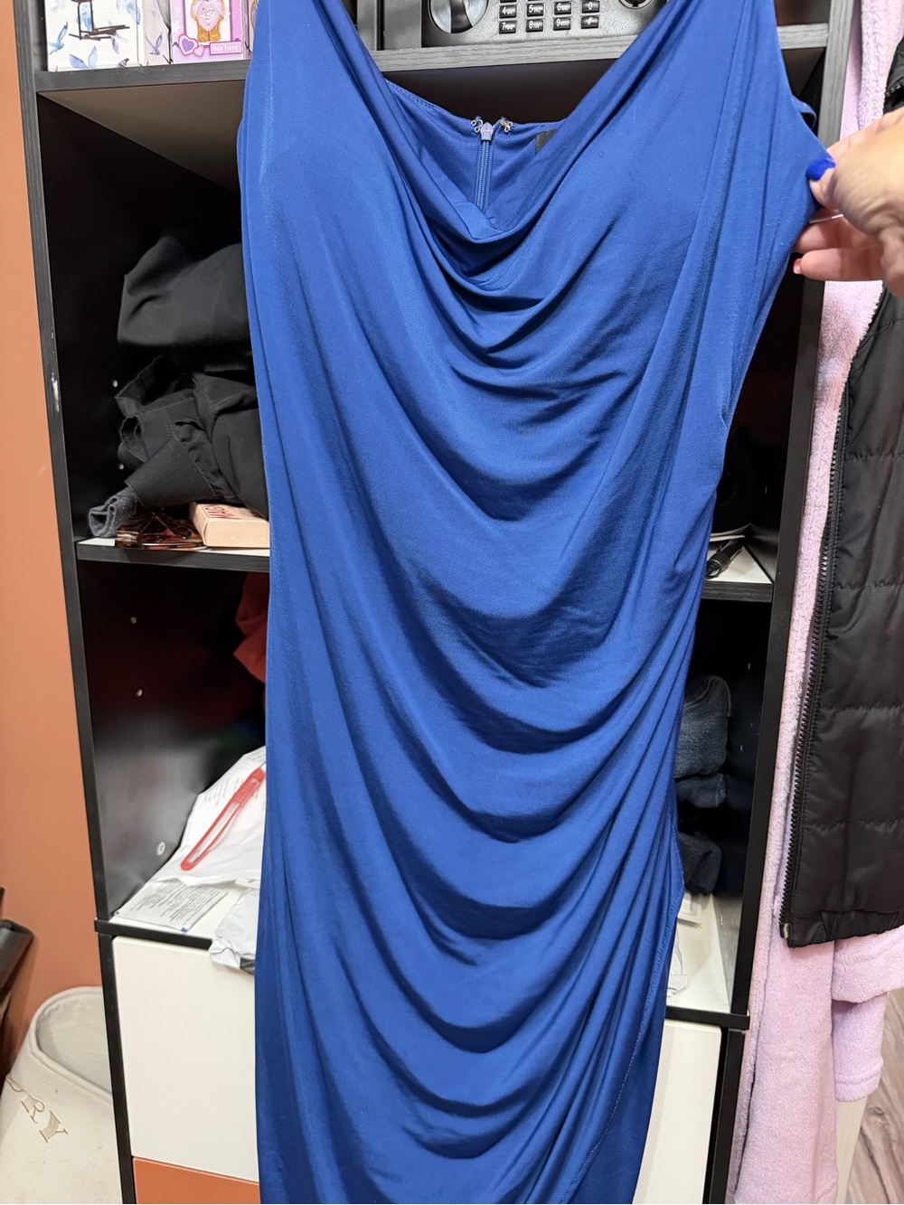 Guess Dress in Deep Blue with Black Label